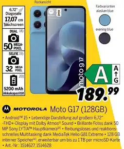 MEDIMAX MOTOROLA Moto G17 (128GB) Angebot