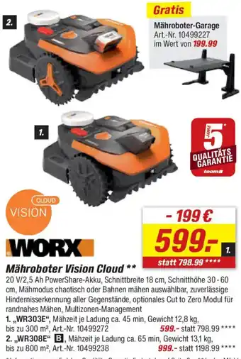 WORX Mähroboter Vision Cloud