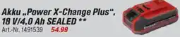 toom Baumarkt Einhell Akku ,,Power X-Change Plus", 18 V/4,0 Ah SEALED Angebot