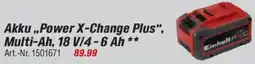 toom Baumarkt Einhell Akku ,,Power X-Change Plus", Multi-Ah, 18 V/4-6 Ah Angebot