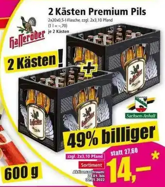 Norma 2 Kästen Premium Pils Hasseröder Angebot