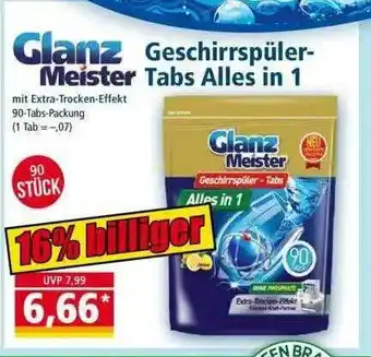 Norma Glanz Meister Geschirrspüler-tabs Alles In 1 Angebot