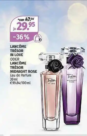 Müller Lancôme Trésor In Love Oder Midnight Rose Eau De Parfum Angebot