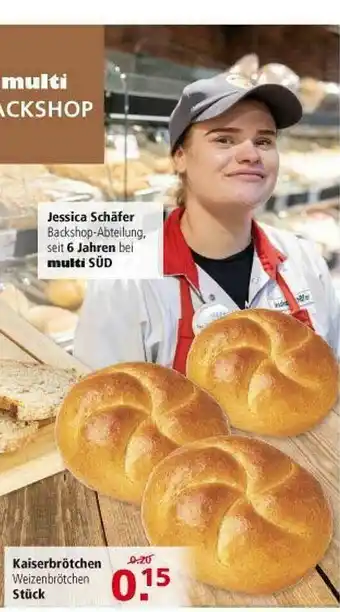 Multi Markt Kaiserbrötchen Weizenbrötchen Angebot