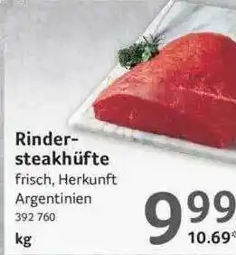 Selgros Rinder-steakhüfte Angebot