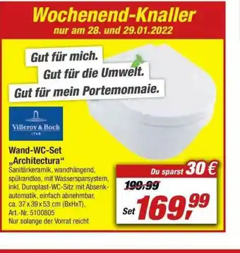 toom Baumarkt Wand-wc-set „architectura” Angebot