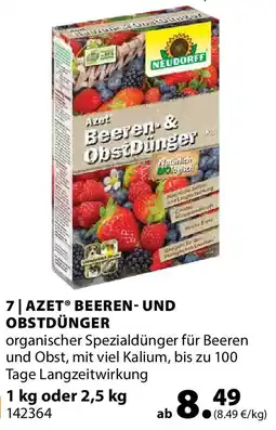 Dehner Neudorff azet beeren- und obstdünger Angebot