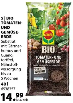 Dehner Compo bio tomaten- und gemüseerde Angebot