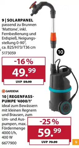 Dehner Gardena regenfasspumpe '4000/1' Angebot