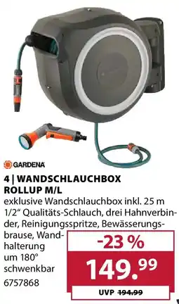 Dehner Gardena wandschlauchbox rollup m/l Angebot