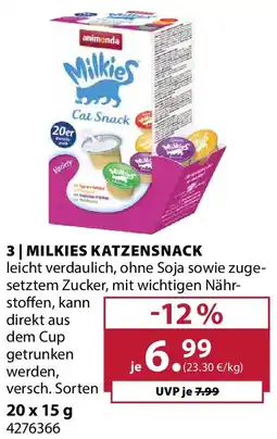 Dehner Animonda milkies katzensnack Angebot