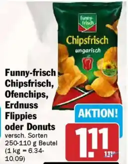 AEZ Funny-frisch Chipsfrisch, Ofenchips, Erdnuss Flippies oder Donuts Angebot