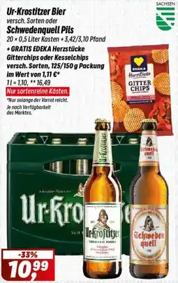 Simmel Ur-Krostitzer Bier oder Schwedenquell Pils Angebot