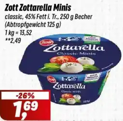 Simmel Zott Zottarella Minis Angebot