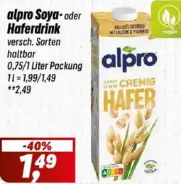 Simmel alpro Soya-oder Haferdrink Angebot