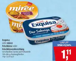 Markant Exquisa oder miree Frischkäse oder Frischkäsezubereitung Angebot