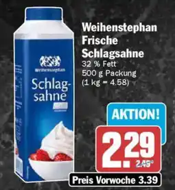 AEZ Weihenstephan Frische Schlagsahne Angebot