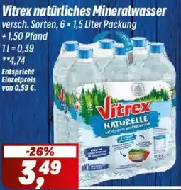 Simmel Vitrex natürliches Mineralwasser Angebot
