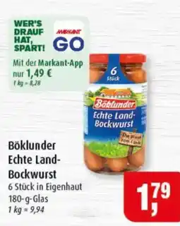 Markant Böklunder Echte Land- Bockwurst Angebot