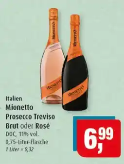 Markant Italien Mionetto Prosecco Treviso Brut oder Rosé Angebot