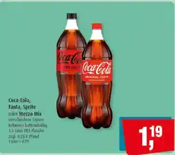 Markant Coca-Cola, Fanta, Sprite oder Mezzo Mix Angebot