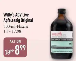 Galeria Markthalle Willy's ACV Live Apfelessig Original Angebot