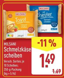 Aldi Nord Milsani toast schmelzkäse Angebot