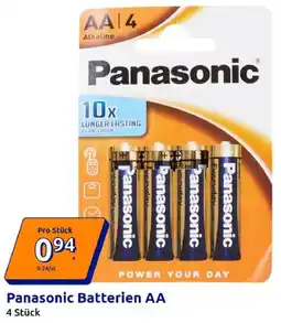Action Panasonic Batterien AA Angebot