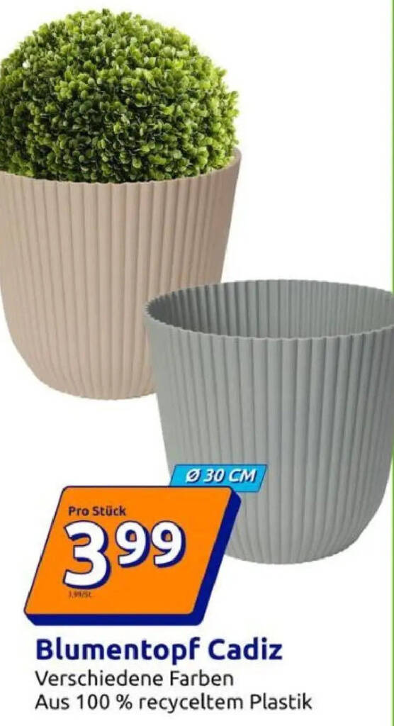 Blumentopf Cadiz Angebot bei Action