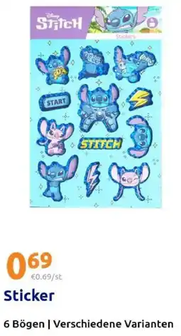 Action Sticker Angebot