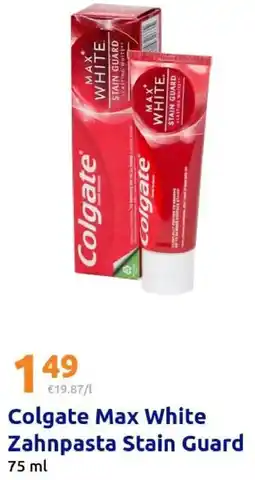Action Colgate Max White Zahnpasta Stain Guard Angebot