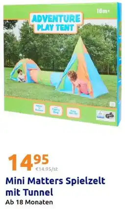 Action Mini Matters Spielzelt mit Tunnel Angebot