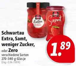 Nah & Frisch Schwartau Extra, Samt, weniger Zucker, oder Zero Angebot