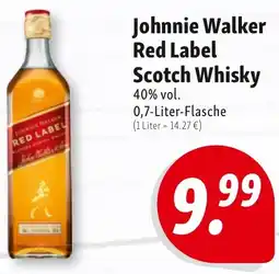 Nah & Frisch Johnnie Walker Red Label Scotch Whisky Angebot