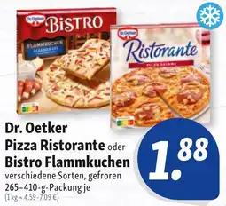 Nah & Frisch Dr. Oetker Pizza Ristorante oder Bistro Flammkuchen Angebot