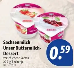 Nah & Frisch Sachsenmilch Unser Buttermilch Dessert Angebot