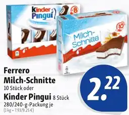Nah & Frisch Ferrero Milch-Schnitte oder Kinder Pingui Angebot
