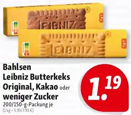 Nah & Frisch Bahlsen Leibniz Butterkeks Original, Kakao oder weniger Zucker Angebot