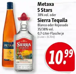 Nah & Frisch Metaxa 5 Stars oder Sierra Tequila Angebot
