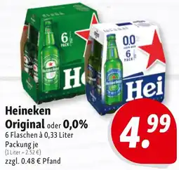 Nah & Frisch Heineken Original oder 0,0% Angebot