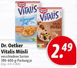 Nah & Frisch Dr. Oetker Vitalis Müsli Angebot