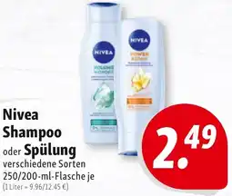 Nah & Frisch Nivea Shampoo oder Spülung Angebot