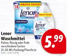 Nah & Frisch Lenor Waschmittel Angebot