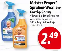 Nah & Frisch Meister Proper Sprühen-Wischen Fertig-Spray Angebot
