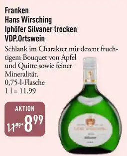 Galeria Markthalle Hans Wirsching Iphöfer Silvaner trocken VDP.Ortswein Angebot