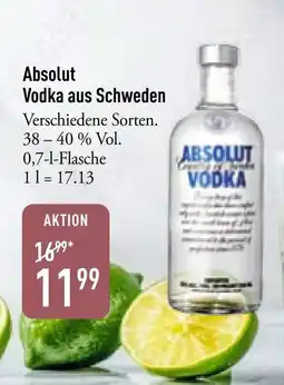 Galeria Markthalle Absolut Vodka aus Schweden Angebot
