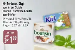 Galeria Markthalle Kiri Portionen, Dippi oder in der Schale Boursin Frischkäse Kräuter oder Pfeffer Angebot