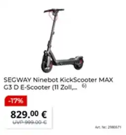 MediaMarkt SEGWAY Ninebot KickScooter MAX G3 D E-Scooter Angebot