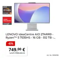 MediaMarkt LENOVO IdeaCentre AIO 27ARR9 - Ryzen™ 5 7535HS-16 GB - 512 TB Angebot
