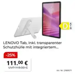MediaMarkt LENOVO Tab, Inkl. transparenter Schutzhülle mit integriertem... Angebot